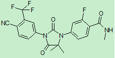 Benzamide, 4-?[3-?[4-?cyano-?3-?(trifluoromethyl)?phenyl]?-?5,?5-?dimethyl-?2,?4-?dioxo-?1-?imidazolidinyl]?-?2-?fluoro-?N-?methyl-