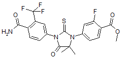 Benzoic acid, 4-?[3-?[4-?N-formyl-?3-?(trifluoromethyl)?phenyl]?-?5,?5-?dimethyl-?4-?oxo-?2-?thioxo-?1-?imidazolidinyl]?-?2-?fluoro methyl ester